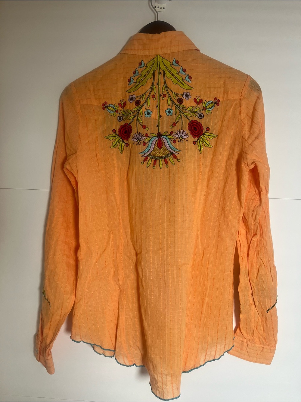 Vintage Roper Embroidered Western Shirt 100% Cotton Boho Medium - Picture 2 of 14